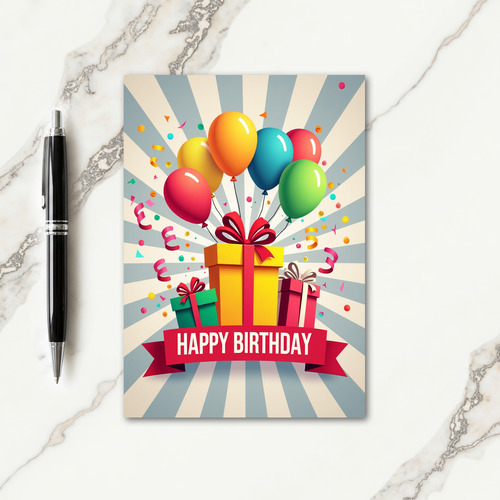 Sunburst Party Card