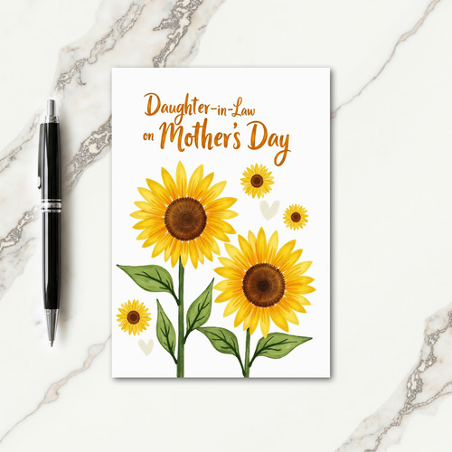 Sunflower Daughter Mothers Day Card