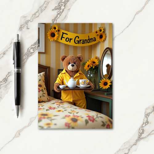 Sunflower Mothers Day Tea Card