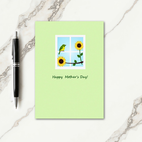 Sunflowers Mothers Day Illustration Card