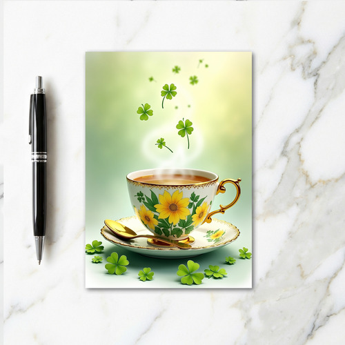 Sunflowers Tea Happy Day Card