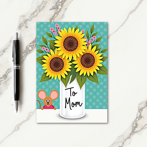 Sunflowers To Mom Happy Gift Card