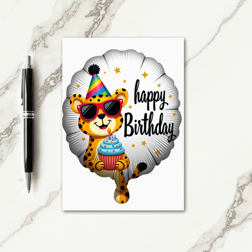Sunglass Cat Birthday Card