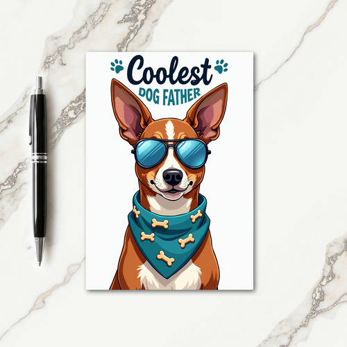 Sunglass Dog Fathers Day Card