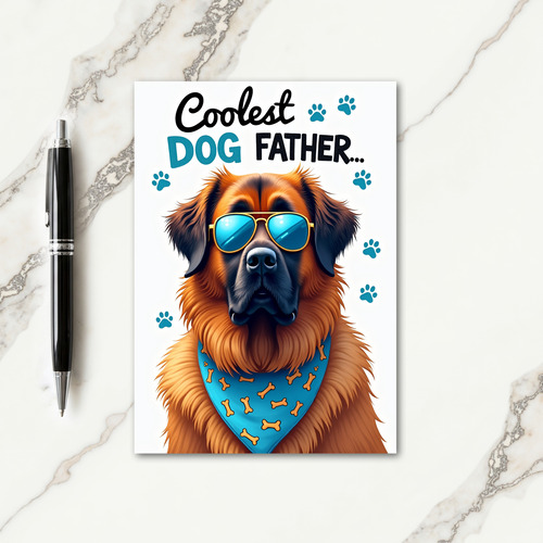 Sunglass Pup Fathers Day Card