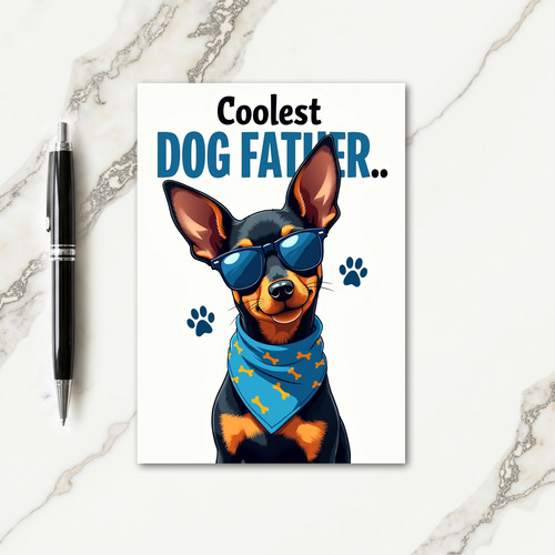 Sunglasses Dog Fathers Day Card