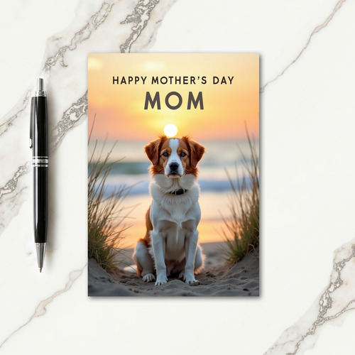 Sunlit Beach Mothers Day Card