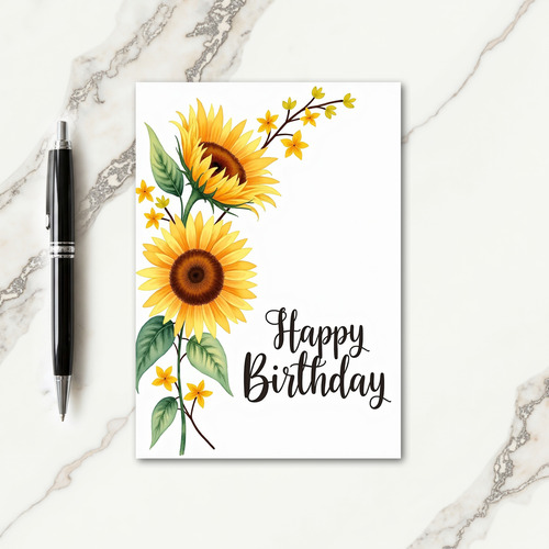 Sunlit Bloom Birthday Card