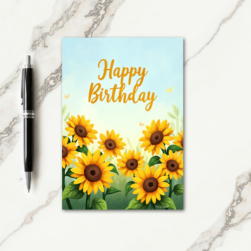 Sunlit Blossom Birthday Card