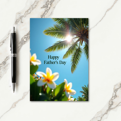 Sunlit Fathers Day Floral Card