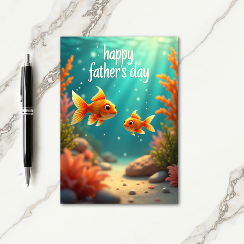 Sunlit Fathers Day Water Card