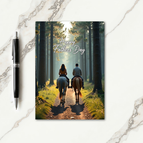 Sunlit Forest Fathers Day Card