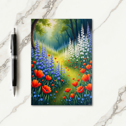 Sunlit Forest Mothers Day Card