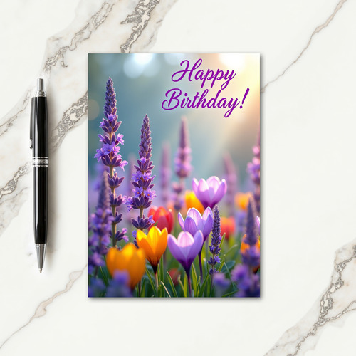 Sunlit Garden Birthday Card