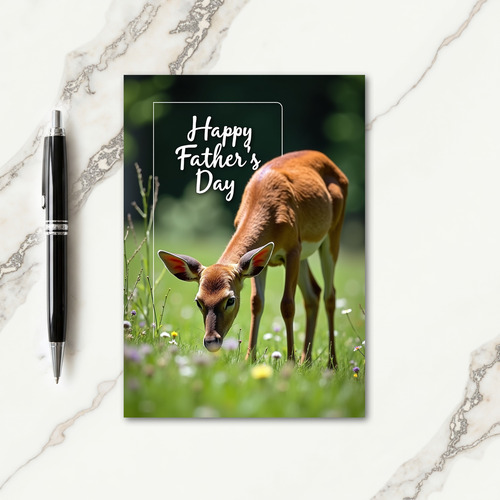 Sunlit Grazing Fathers Day Card