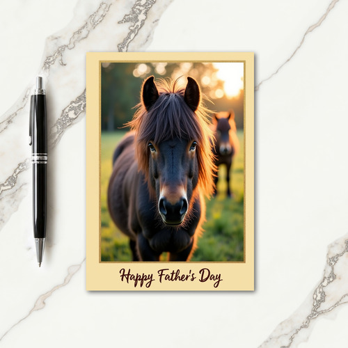 Sunlit Horse Fathers Day Card
