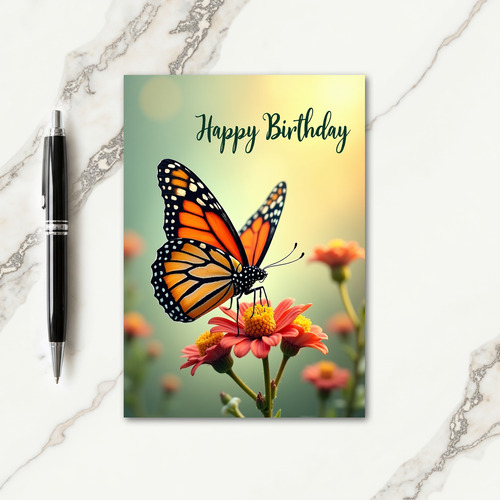 Sunlit Nature Birthday Card