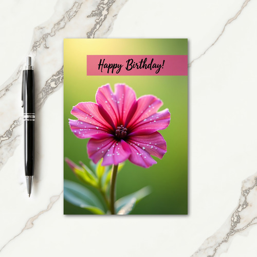 Sunlit Petals Birthday Card