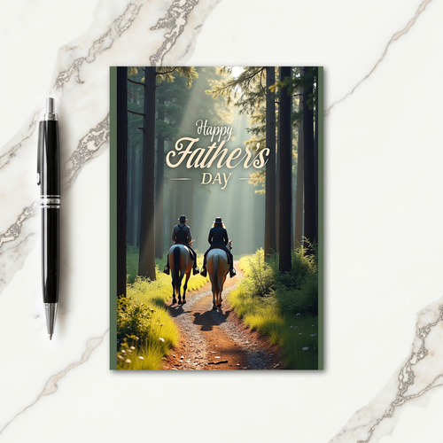 Sunlit Trail Fathers Day Card