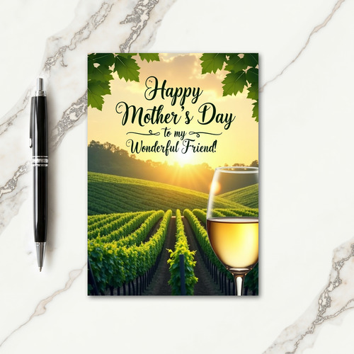 Sunlit Vineyard Sentiment Card