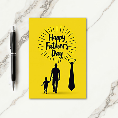 Sunlit Yellow Fathers Day Card