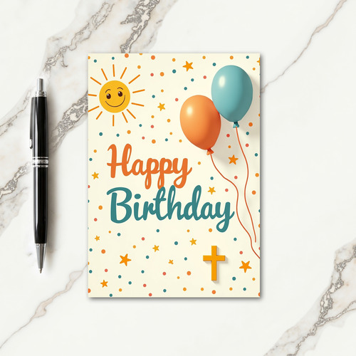 Sunny Balloon Birthday Card