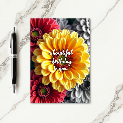 Sunny Birthday Floral Bloom Card