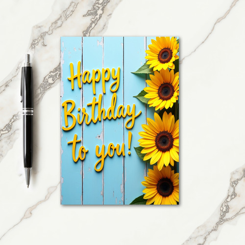 Sunny Birthday Wood Card