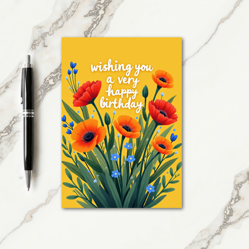 Sunny Bouquet Birthday Card