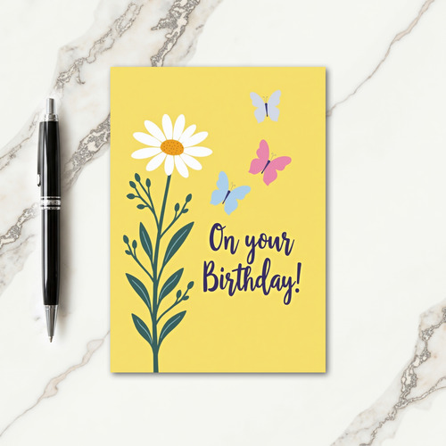 Sunny Butterfly Birthday Card
