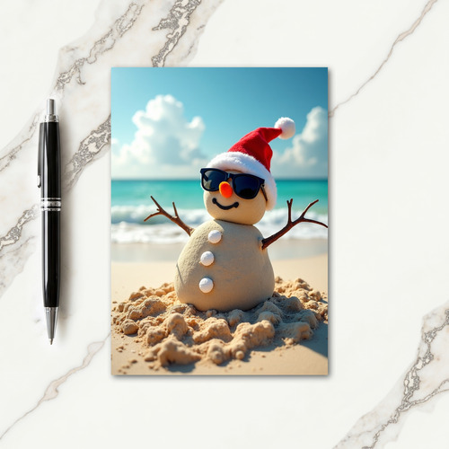 Sunny Christmas Sand Figure Card