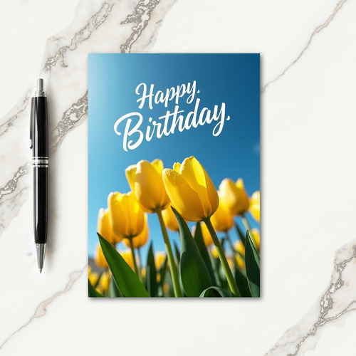 Sunny Field Birthday Card