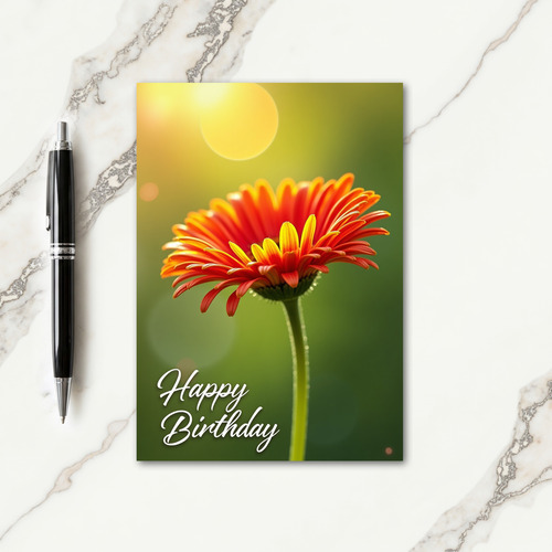 Sunny Floral Birthday Card