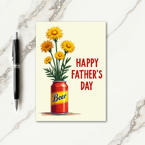 Sunny Floral Fathers Day Card