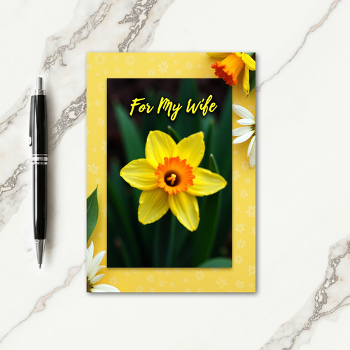 Sunny Floral Wife Mothers Day Card