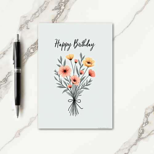 Sunny Flower Birthday Card