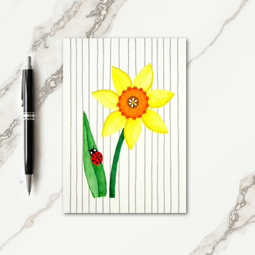 Sunny Flower Insect Art Card