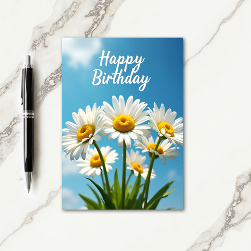 Sunny Flowers Birthday Card