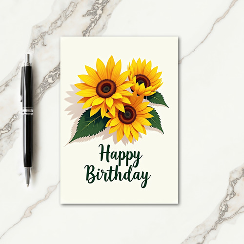Sunny Golden Blossom Card