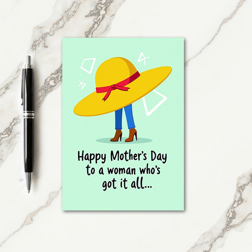 Sunny Hat Mothers Day Card