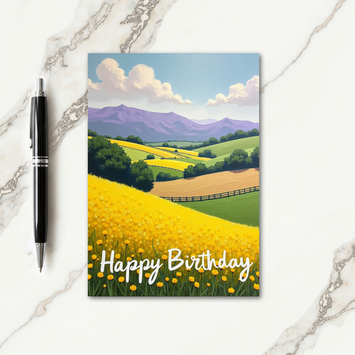 Sunny Meadow Birthday Card