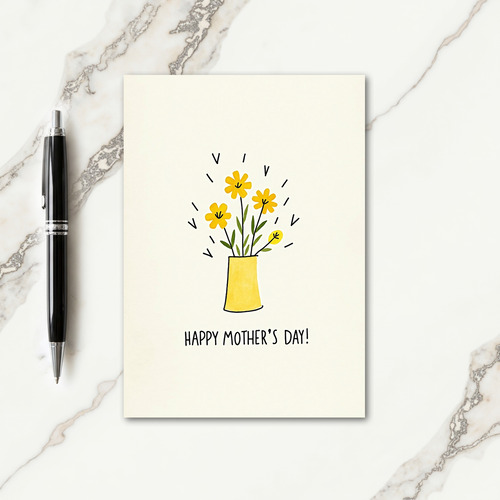 Sunny Mothers Day Flowers Card