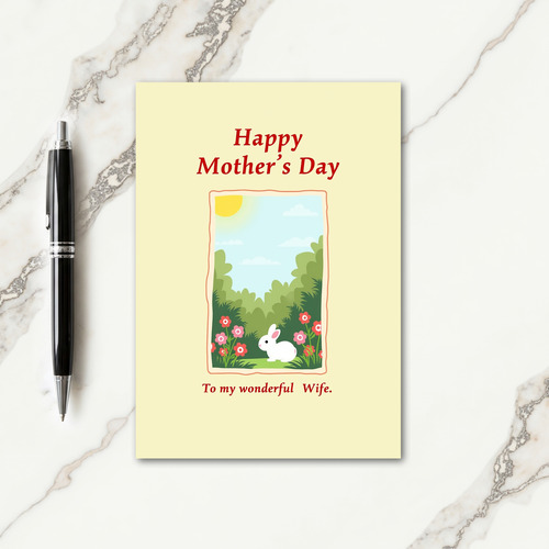 Sunny Mothers Day Wife Card
