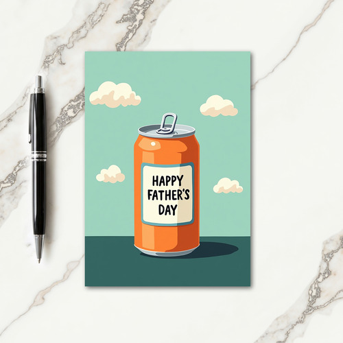 Sunny Orange Beverage Fathers Day Card