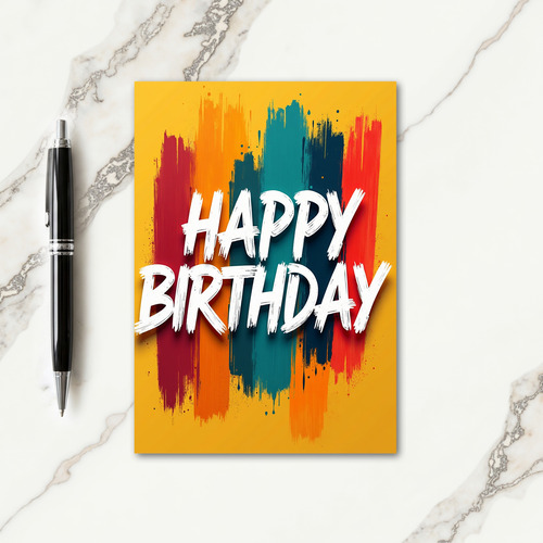 Sunny Painted Birthday Card