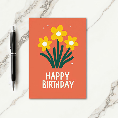 Sunny Petals Birthday Card
