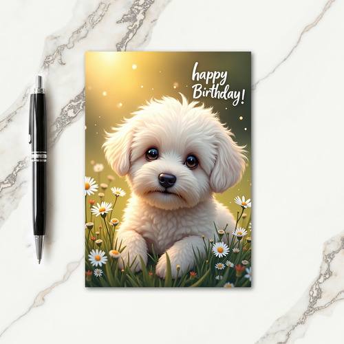 Sunny Puppy Birthday Card