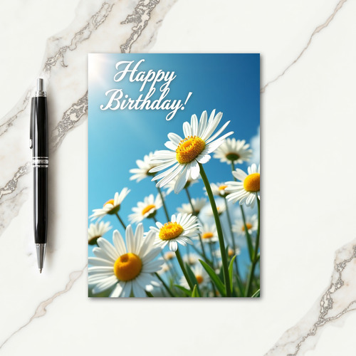 Sunny White Blossom Card