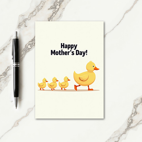 Sunny Yellow Birds Mothers Day Card