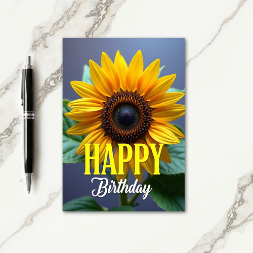 Sunny Yellow Flower Card